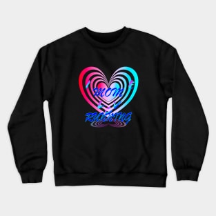 I Love Running MOM Lovely Heart Graphic Design for Thank You Gift T-Shirt Crewneck Sweatshirt